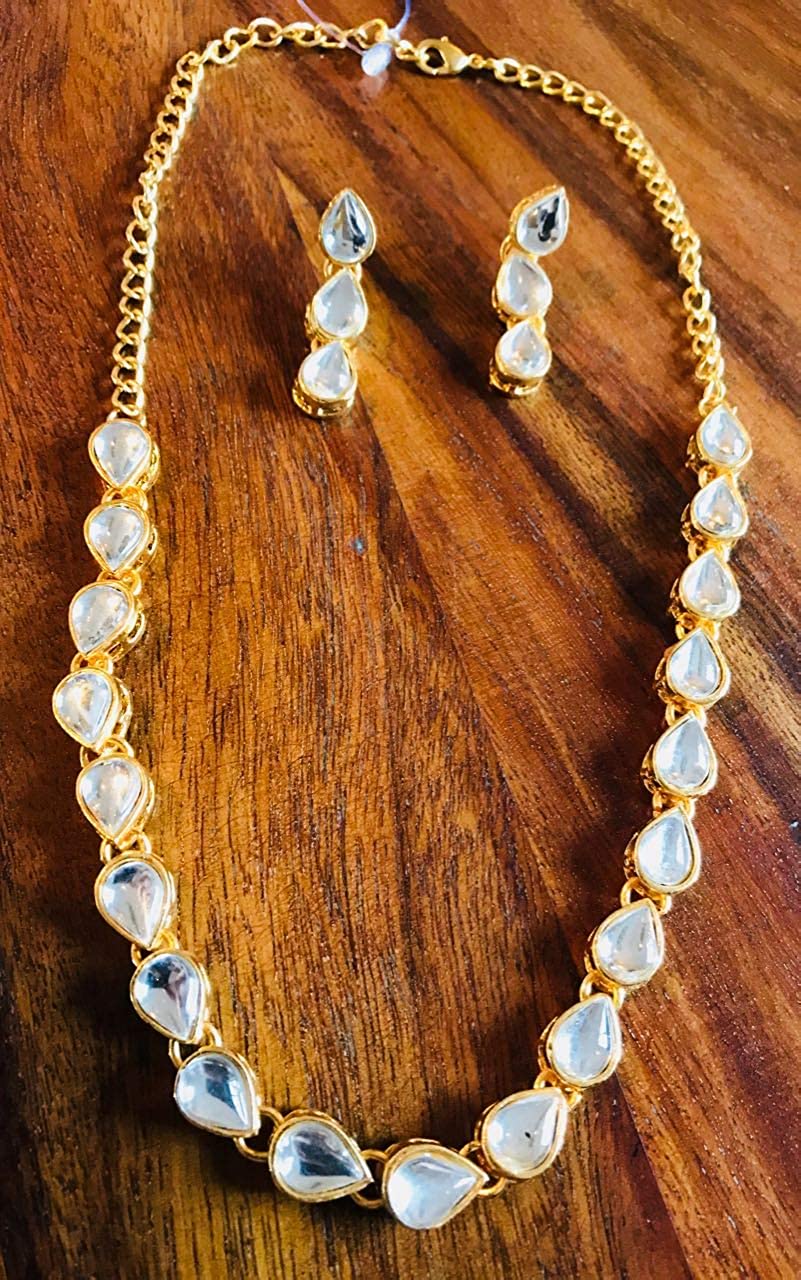 Touchstone Indian Bollywood Handcrafted Traditional Royal Mughal Kundan Polki Meenakari Enamel Colorful Wedding Designer Jewelry Necklace Choker Set in Gold and Silver Tone for Women. - Image 4